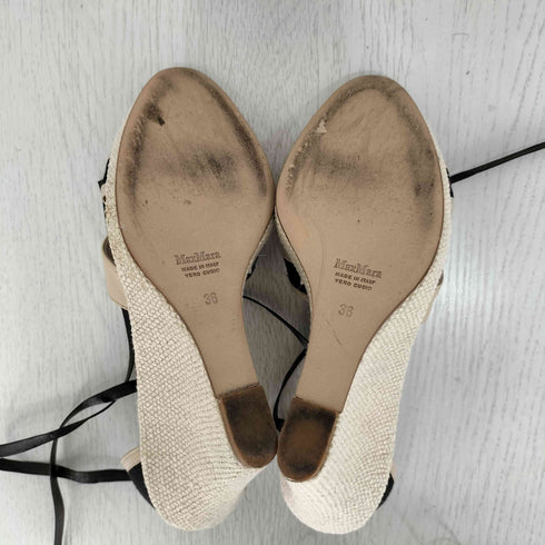 マックスマーラ MAX MARA クロスストラップ レースアップサンダル レディース JPN:36