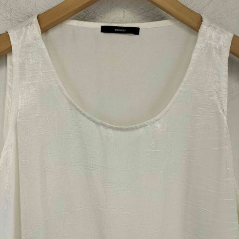 オズモーシス OSMOSIS シワ加工 アシンメトリーカットソー レディース