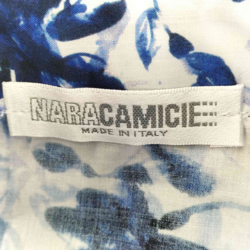 ナラカミーチェ NARACAMICIE フリルスタンドカラー フラワープリントブラウス レディース JPN:1