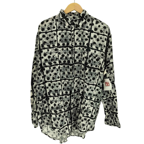 グーチ GOOUCH 90S シルク100 総柄 L/S シャツ メンズ import:M