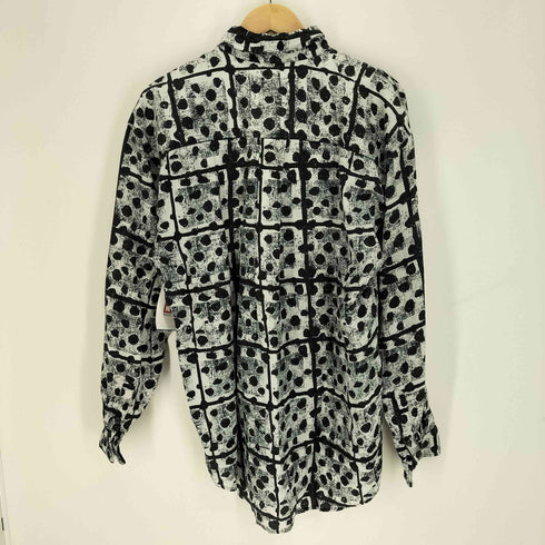 グーチ GOOUCH 90S シルク100 総柄 L/S シャツ メンズ import:M
