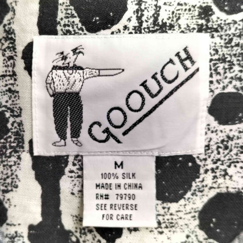 グーチ GOOUCH 90S シルク100 総柄 L/S シャツ メンズ import:M