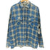50-60S コットン 開襟 オープンカラー チェック柄 L/S プリント ネル シャツ ボックス 襤褸 ボロ vintage ヴィンテージ メンズ import:L