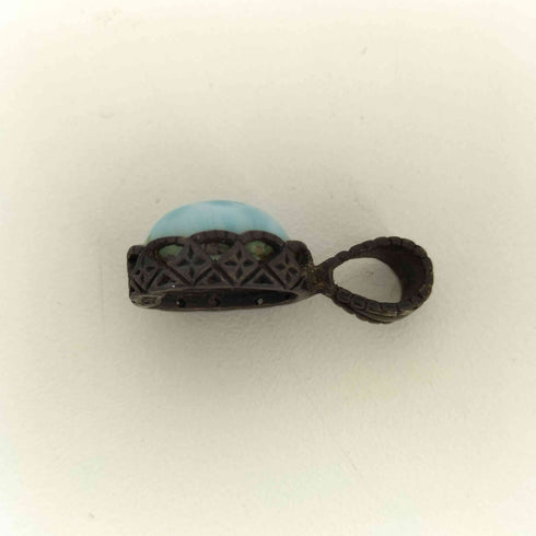 天然石 ラリマー 925 ペンダントトップ レディース
