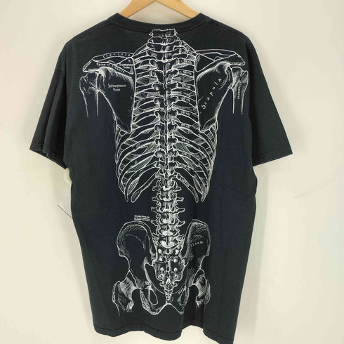 90-00S FRUIT OF THE LOOM ボディ leslie arwin 1978 骨格標本 プリント S/S クルーネック Tシャツ メンズ import:XL