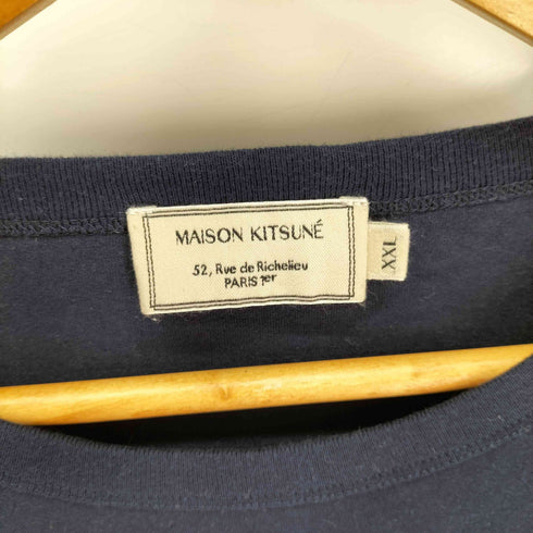 メゾンキツネ MAISON KITSUNE フォックスヘッド パッチ レギュラー ロングスリーブ Tシャツ メンズ JPN:XXL