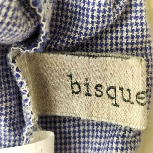 ネストローブ nest Robe BISQUE 千鳥柄 フリル 袖 ノースリーブ ブラウス レディース