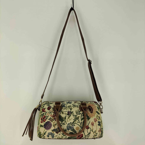 signare 花柄刺繍 2WAY ミニボストンショルダーバッグ レディース