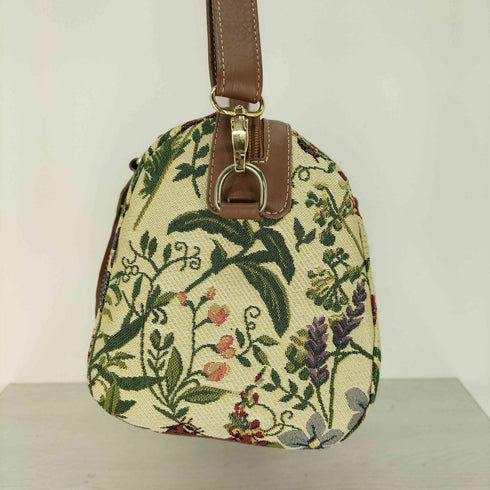 signare 花柄刺繍 2WAY ミニボストンショルダーバッグ レディース