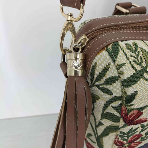 signare 花柄刺繍 2WAY ミニボストンショルダーバッグ レディース