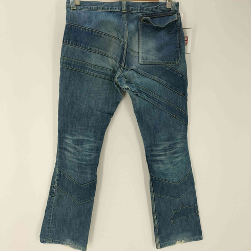 アンダーカバー UNDERCOVER 01AW D.A.V.F期 立体裁断 再構築 パッチワーク リビルド ダメージ 45 デニム パンツ Archive アーカイブ メンズ JPN:M