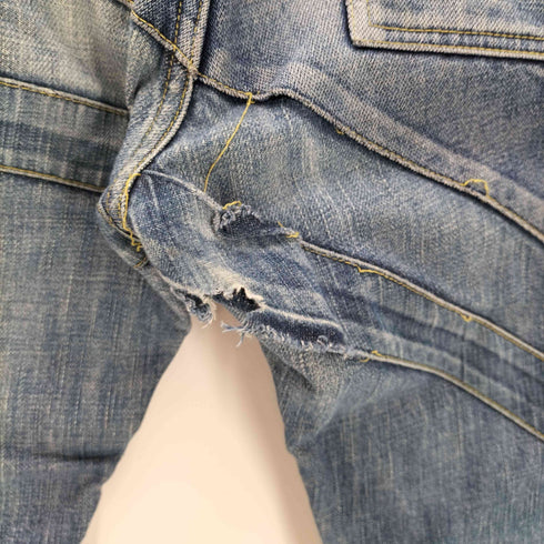 アンダーカバー UNDERCOVER 01AW D.A.V.F期 立体裁断 再構築 パッチワーク リビルド ダメージ 45 デニム パンツ Archive アーカイブ メンズ JPN:M