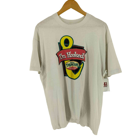 袖裾シングル フックプリント クルーネックTシャツ メンズ