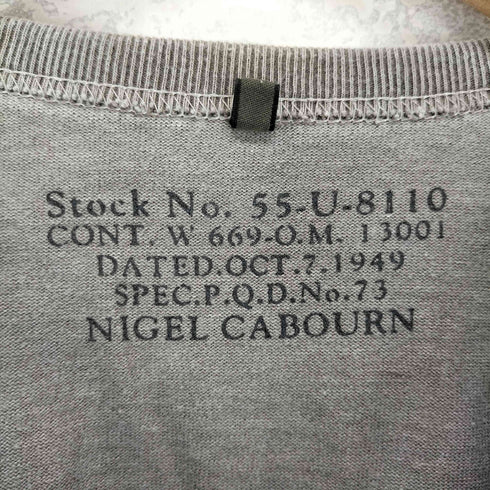 ナイジェルケーボン NIGEL CABOURN 9.5oz BASIC T-SHIRT PIGMENT パッチポケット コットン ベーシック S/S Tシャツ メンズ 48