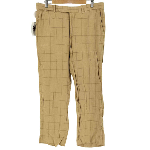 ポロゴルフラルフローレン POLO GOLF RALPH LAUREN 90-00S リネン レーヨン チェックパンツ メンズ 34