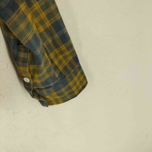 OUSWE 切りっぱなし チェックネルシャツ メンズ XL