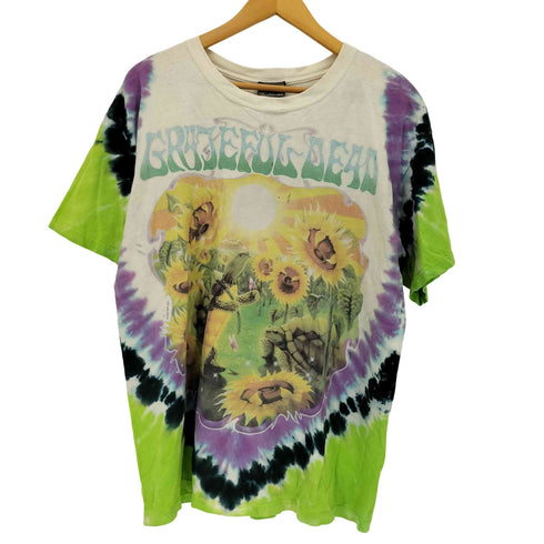 リキッドブルー LIQUID BLUE 90S バンドプリントタイダイクルーネックTシャツ GDP INC メンズ import:L