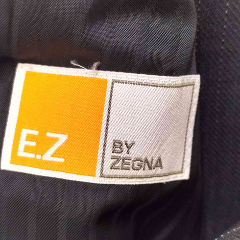 イーズィーバイゼニア E.Z BY ZEGNA 裏地背抜き 絹 シルク メリノ ウール 2B ストライプ テーラード ジャケット スラックス セットアップ 三陽商会 メンズ 44