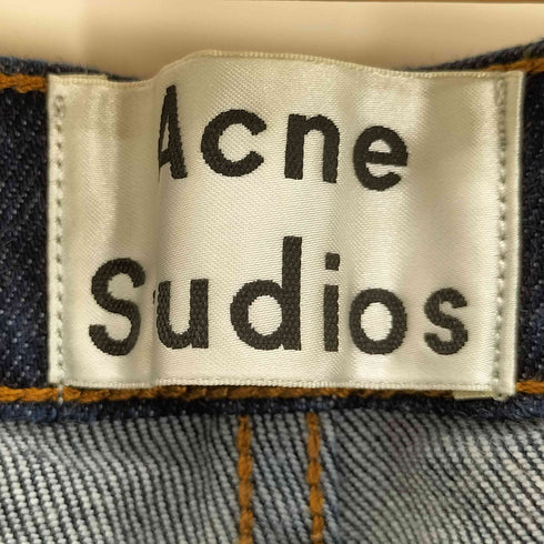 アクネストゥディオズ ACNE STUDIOS 濃紺 インディゴ ボタンフライ デニム パンツ レディース 33/32