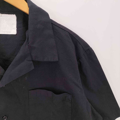ユーエスアーミー U.S. ARMY 米軍 General Purpose Smock 開襟 オープンカラー S/S アーミー ブラック スモック ボックス シャツ メンズ import:L