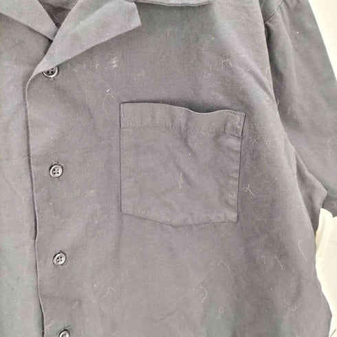 ユーエスアーミー U.S. ARMY 米軍 General Purpose Smock 開襟 オープンカラー S/S アーミー ブラック スモック ボックス シャツ メンズ import:L