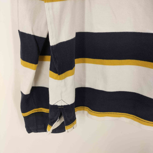 ブルックスブラザーズ BROOKS BROTHERS ロゴ 刺繍 L/S ボーダー ラガー ポロ シャツ メンズ import:XL
