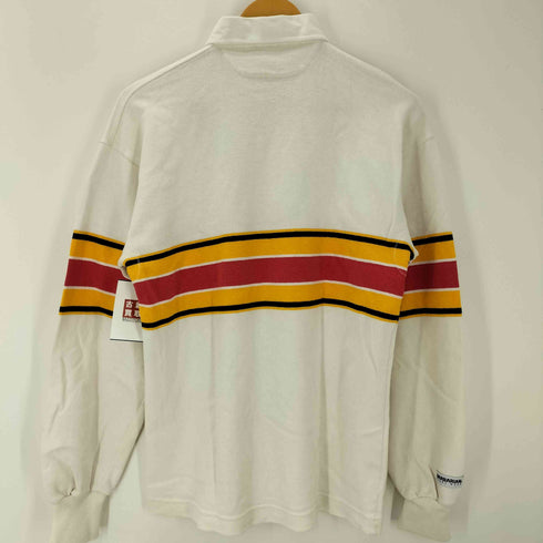 バーバリアン BARBARIAN 90-00S OLD カナダ製 L/S ボーダー ラガー ポロ シャツ メンズ import:M