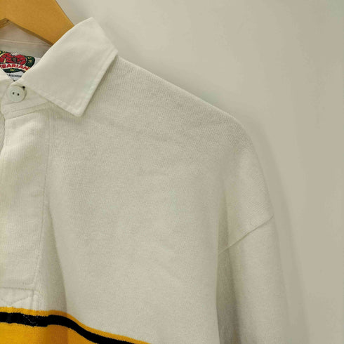 バーバリアン BARBARIAN 90-00S OLD カナダ製 L/S ボーダー ラガー ポロ シャツ メンズ import:M