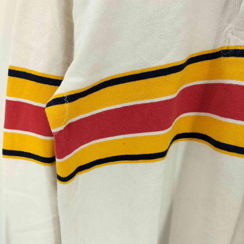 バーバリアン BARBARIAN 90-00S OLD カナダ製 L/S ボーダー ラガー ポロ シャツ メンズ import:M