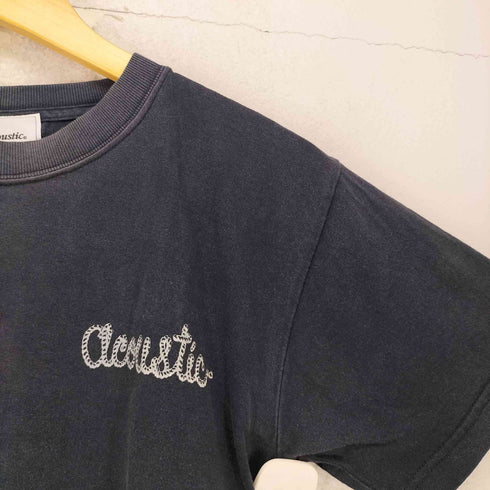 ACOUSTICK 両面プリント 半袖 クルーネックTシャツ メンズ JPN:S