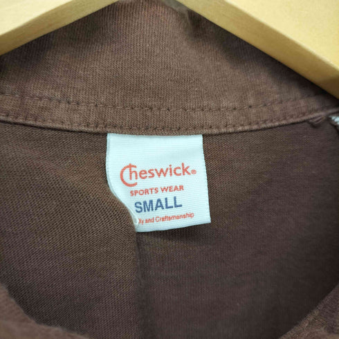 チェスウィック Cheswick ポケット付き ポロシャツ チェーンステッチ ストライプ切替 インディアンワッペン メンズ JPN:S