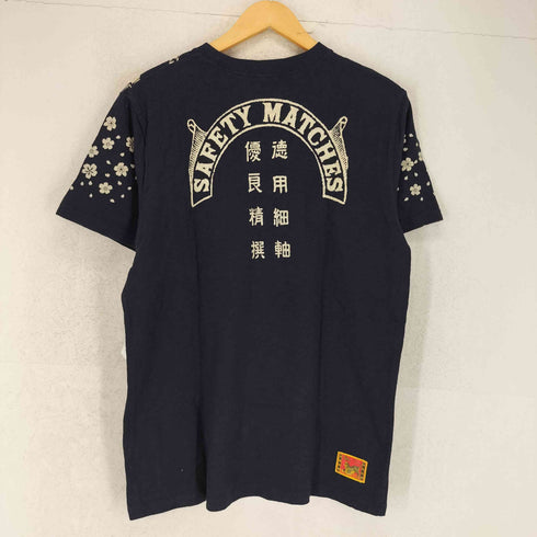 MATCH LABEL 和柄 両面プリント クルーネックTシャツ メンズ JPN:M