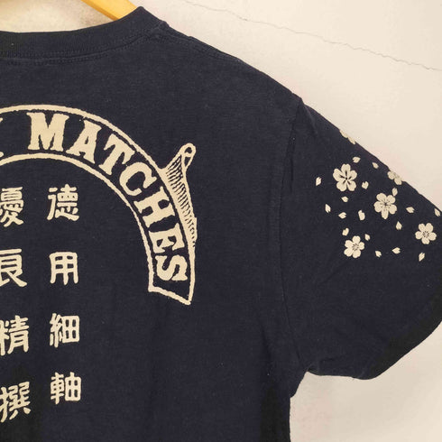 MATCH LABEL 和柄 両面プリント クルーネックTシャツ メンズ JPN:M