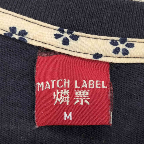 MATCH LABEL 和柄 両面プリント クルーネックTシャツ メンズ JPN:M