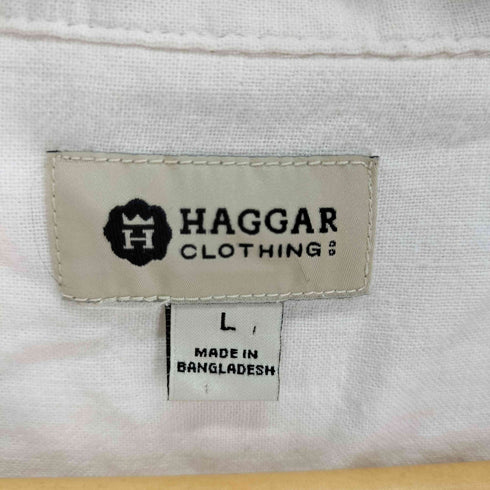 ハガークロージング HAGGAR リネン S/S オープンカラー キューバシャツ メンズ import:L