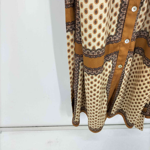 ザラ ZARA ペイズリー柄 シャツワンピース レディース import:M