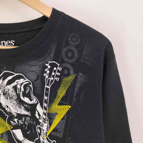 ヘインズ Hanes フロント プリント クルーネック プルオーバー スウェット メンズ import:XL