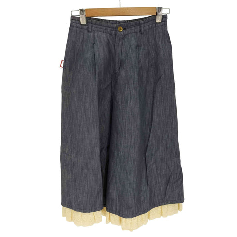 フランシュリッペ franche lippee ワイド デニムパンツ 裾レース レディース JPN:M