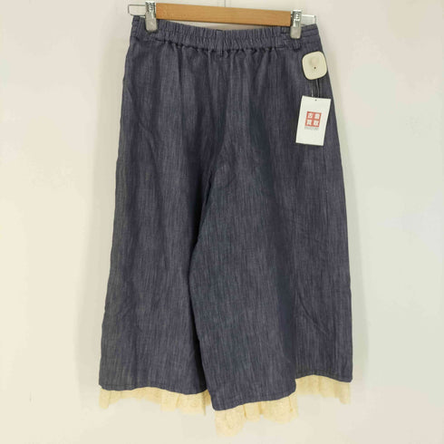 フランシュリッペ franche lippee ワイド デニムパンツ 裾レース レディース JPN:M