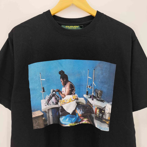クラウディ CLOUDY フォトプリント クルーネックTシャツ メンズ import:L