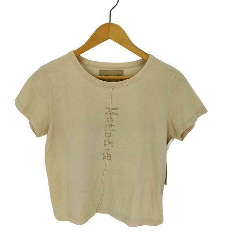 マーティンキム Matin Kim ロゴプリント S/S クルーネックTシャツ レディース FREE