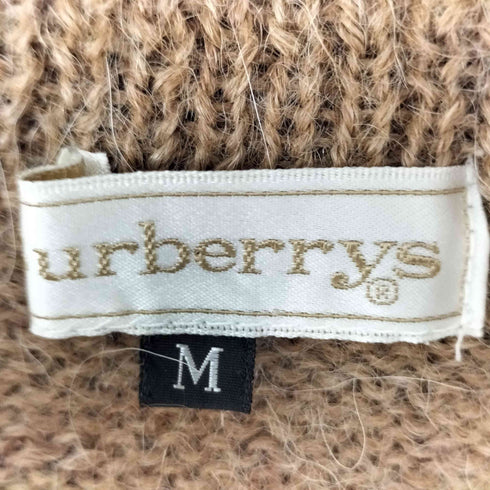 バーバリーズ BURBERRYS 90S 白タグ ウール ニット カーディガン レディース import:M