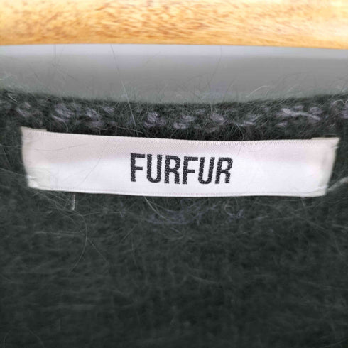 ファーファー furfur アンゴラ混 Vネック ニット レディース FREE