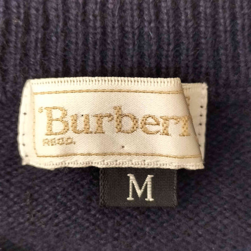 バーバリーズ BURBERRYS 90S 白タグ ウール カシミヤ ロゴ クルーネック ニット レディース import:M