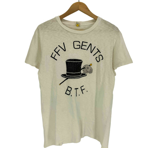 ベルバシーン Velva Sheen 70-80S 復刻 USA製 FFV GENTS イエローレーベ スラブプリントTシャツ“FFV GENTS” メンズ import:M
