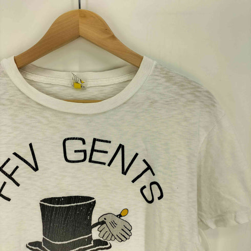 ベルバシーン Velva Sheen 70-80S 復刻 USA製 FFV GENTS イエローレーベ スラブプリントTシャツ“FFV GENTS” メンズ import:M