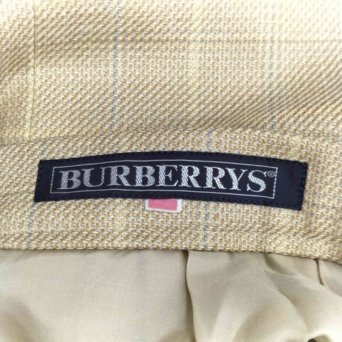 バーバリーズ BURBERRYS チェック柄 ウール混 スリット ミディアム スカート レディース