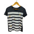 ヴィヴィアンウエストウッドアングロマニア Vivienne Westwood ANGLOMANIA ボーダーマリン系 オーブ刺繍 Tシャツ レディース import:L