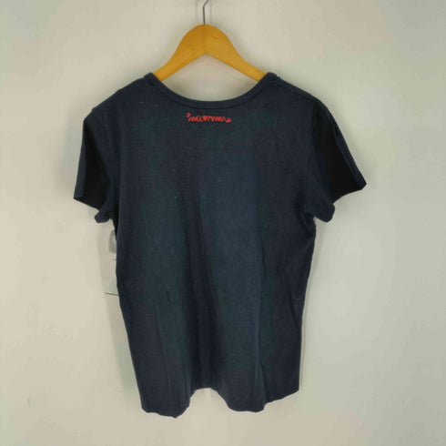 ヴィヴィアンウエストウッドアングロマニア Vivienne Westwood ANGLOMANIA ボーダーマリン系 オーブ刺繍 Tシャツ レディース import:L