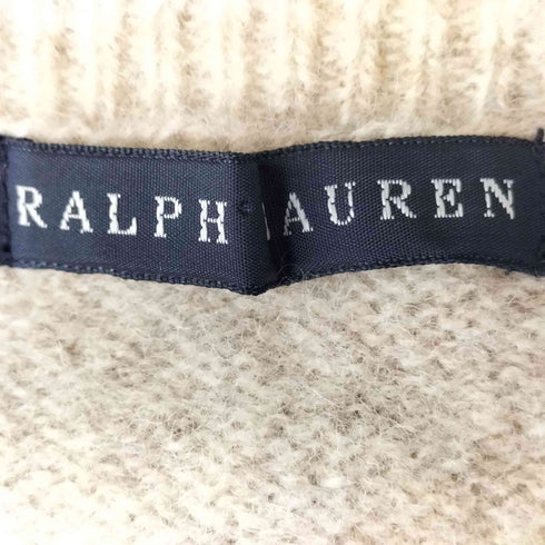 ラルフローレン RALPH LAUREN ポニー 刺繍 ウール クルーネック カーディガン レディース import:L